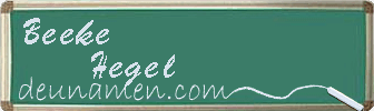 Beeke Hegel Visitenkarte